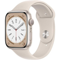 Смарт-часы Apple Watch Series 8 А2771, 45мм, сияющая звезда/сияющая звезда [mnuq3ll/a]