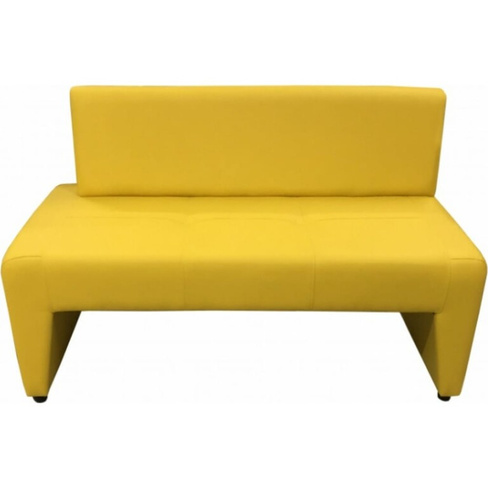 Двухместный диван Мягкий Офис правый желтый