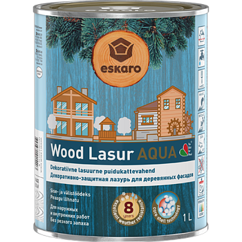 Лазурь "Eskaro Wood Lasur Aqua" 2,5л