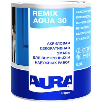 Эмаль "AURA  Luxpro Remix Aqua 30" 0,9л