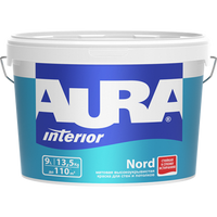Краска для стен и потолка AURA Nord 9л